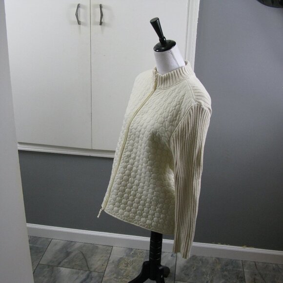 LAURA Scott Cream Nylon Zip Front Jacket Size XL - Picture 4 of 4